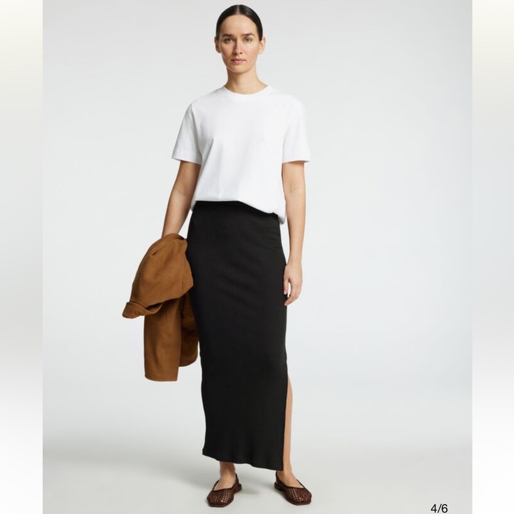 Selected Femme Ribbed Maxi Skirt